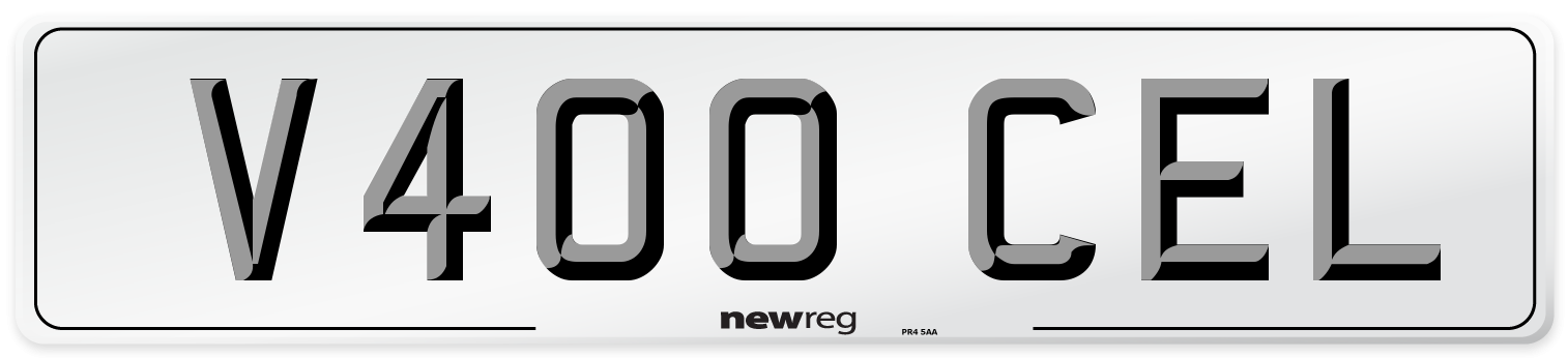 V400 CEL Number Plate from New Reg